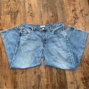 Madewell Women's Blue Jeans 38 x 26 High Rise Denim Straight Leg Cotton Blend